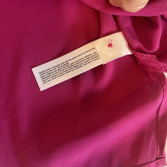 ELOQUII Women's Plus Size 22 Kimono Sleeve Top Fucshia Keyhole Satin NWT Fuschia - Picture 11 of 11